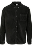 URBAN CLASSICS Langarmhemd Corduroy Shirt Schwarz/Dunkelgrün