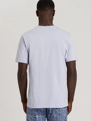 Hanro V-Shirt Living Shirts Blau/Lila/Hellblau