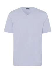Hanro V-Shirt Living Shirts Blau/Lila/Hellblau