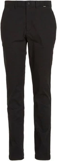Calvin Klein Stoffhose mit Grtel Schwarz/Khaki/Dunkelbraun