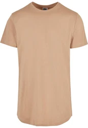 Urban Classics Herren Shaped Long Tee T-Shirt Braun/Khaki/Beige