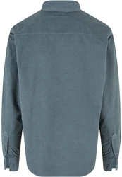 URBAN CLASSICS Langarmhemd Corduroy Shirt Blau/Hellblau/Grau/Türkis