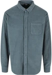 URBAN CLASSICS Langarmhemd Corduroy Shirt Blau/Hellblau/Grau/Türkis