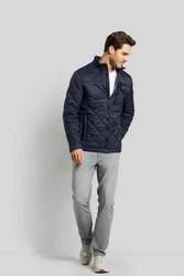 bugatti Steppjacke Stehkragen Dunkelblau/Hellblau/Blau