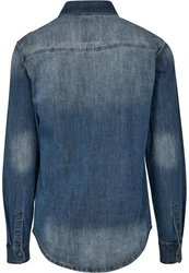 Brandit Hemd Riley Denim Blau/Hellblau