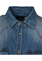 Brandit Hemd Riley Denim Blau/Hellblau
