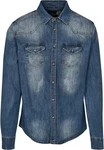 Brandit Hemd Riley Denim Blau/Hellblau