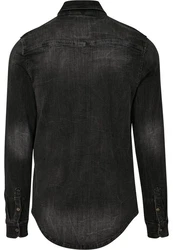 Brandit Hemd Riley Denim Grau/Schwarz/Dunkelgrau