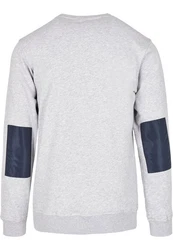 URBAN CLASSICS Rundhalspullover Military Crew Grau/Hellgrau