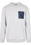 URBAN CLASSICS Rundhalspullover Military Crew Grau/Hellgrau
