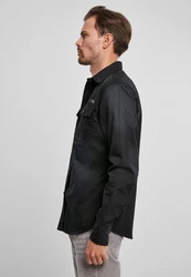 Brandit Langarmhemd Hardee Denim Shirt Dunkelgrün/Grau/Khaki/Dunkelgrau/Schwarz/Braun