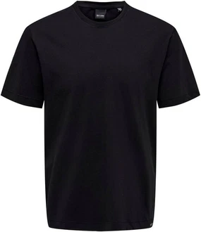 Only & Sons T-Shirt 'Max' Schwarz/Dunkelblau Only & Sons T-Shirt 'Max' Schwarz/Dunkelblau