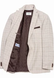 Carl Gross Anzugsakko Beige/Braun