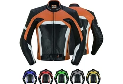 German Wear Motorradjacke GW409J Mischfarben/Orange/Braun