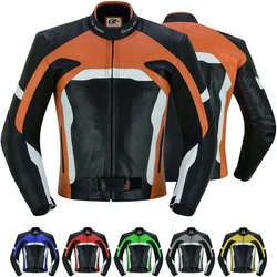 German Wear Motorradjacke GW409J Mischfarben/Orange/Braun