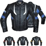 German Wear Motorradjacke Kombijacke GW417J Rot/Blau/Gelb/Grau