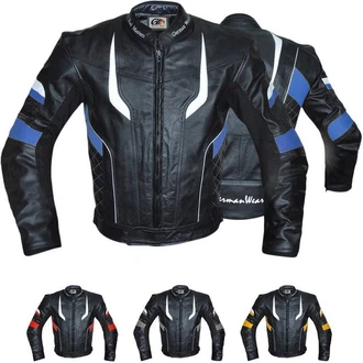 German Wear Motorradjacke Kombijacke GW417J Rot/Blau/Gelb/Grau