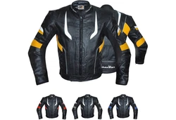 German Wear Motorradjacke Kombijacke GW417J Rot/Blau/Gelb/Grau