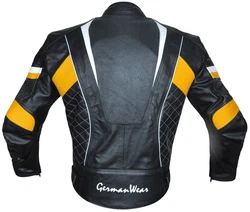 German Wear Motorradjacke Kombijacke GW417J Rot/Blau/Gelb/Grau