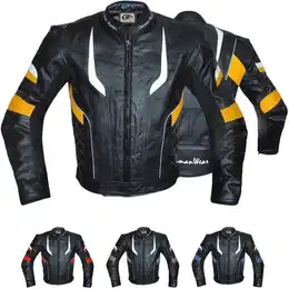 Motorradjacke GW417J Motorrad lederjacke Kombijacke Rot Blau Gelb Grau