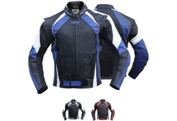 German Wear Motorradjacke GW415J Chopperjacke Hellblau/Dunkelblau