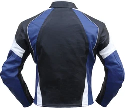 German Wear Motorradjacke GW415J Chopperjacke Hellblau/Dunkelblau