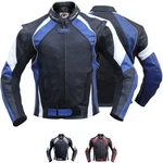 German Wear Motorradjacke GW415J Chopperjacke Hellblau/Dunkelblau