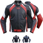 German Wear Motorradjacke GW415J Chopperjacke Rot/Hellblau/Dunkelrot/Blau/Dunkelblau