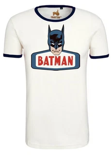 LOGOSHIRT T-Shirt Batman Face Creme/Weiß/Schwarz/Braun/Beige LOGOSHIRT T-Shirt Batman Face Creme/Weiß/Schwarz/Braun/Beige