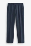 Next Slim Fit Hose ohne Bundfalte Dunkelblau/Blau