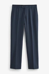Next Slim Fit Hose ohne Bundfalte Dunkelblau/Blau
