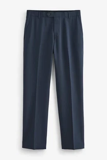 Next Slim Fit Hose ohne Bundfalte Dunkelblau/Blau