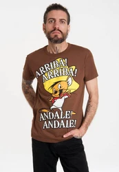 LOGOSHIRT T-Shirt Looney Tunes - Speedy Gonzales Grün/Rot/Braun/Gelb
