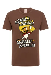 LOGOSHIRT T-Shirt Looney Tunes - Speedy Gonzales Grün/Rot/Braun/Gelb