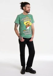 LOGOSHIRT T-Shirt Looney Tunes - Speedy Gonzales Türkis/Grün