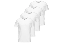 Jack & Jones T-Shirt JACBASIC CREW NECK TEE Weiß/Dunkelblau/Grau