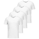 Jack & Jones T-Shirt JACBASIC CREW NECK TEE Weiß/Dunkelblau/Grau