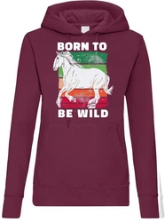 Youth Designz Kapuzenpullover Born To Be Wild Damen Hoodie Dunkelrot