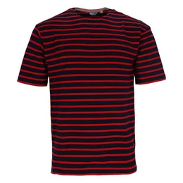 Rundhalsshirt Herren T-Shirt Streifen - Bretonisches Streifenshirt Maritim Baumwolle