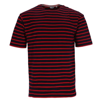 modAS Rundhalsshirt Herren T-Shirt Lila/Rot/Dunkelrot