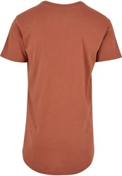 Urban Classics Herren Shaped Long Tee T-Shirt Orange/Braun/Rot