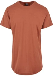 Urban Classics Herren Shaped Long Tee T-Shirt Orange/Braun/Rot