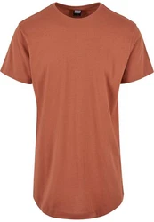 Urban Classics Herren Shaped Long Tee T-Shirt Orange/Braun/Rot