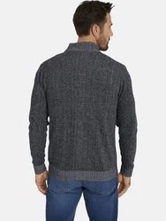 Jan Vanderstorm Strickjacke INGRABAN Rot/Grau/Dunkelgrau/Hellblau/Dunkelrot/Dunkelblau