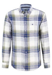 FYNCH-HATTON Leinenhemd Linen Checks B.D. Blau/Hellblau/Dunkelblau