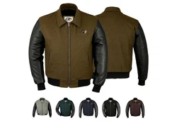 German Wear Collegejacke CJ001 Dunkelgrün/Khaki