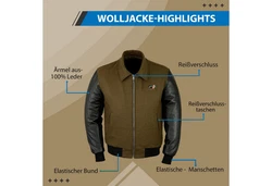 German Wear Collegejacke CJ001 Dunkelgrün/Khaki