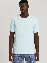 Hanro T-Shirt Living Shirts Hellblau/Blau