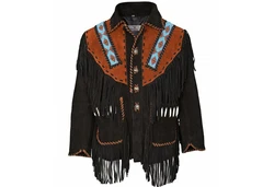 German Wear Trachtenjanker GW960J Westernjacke Reiter Jacke Western-Lederjacke 