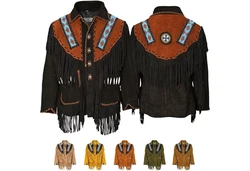 German Wear Trachtenjanker GW960J Westernjacke Reiter Jacke Western-Lederjacke 